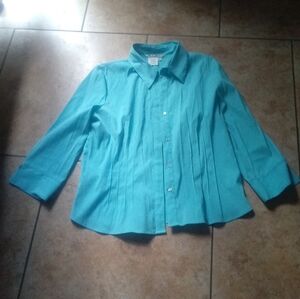 Turquoise Button-Up Shirt